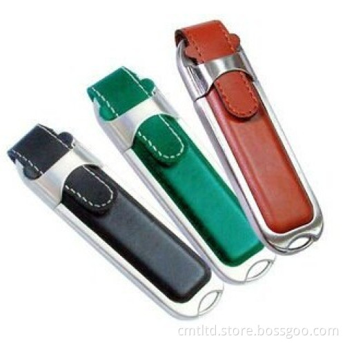 Leather Flash Disk, Promotion Leather USB, Embossed Leather USB (LE002)